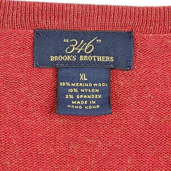 Brooks Brothers Sweater 346 Men’s XL Burnt Orange Merino Wool Pullover Knit Fall - Picture 4 of 7